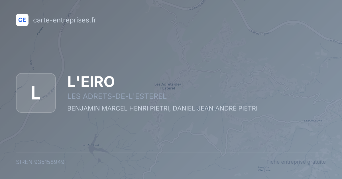 L'EIRO — 935158949 — fiche entreprise
