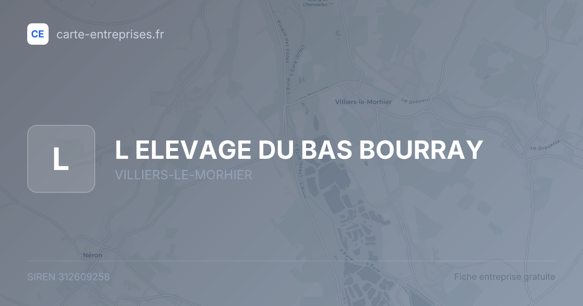 L ELEVAGE DU BAS BOURRAY — 312609258 — fiche entreprise