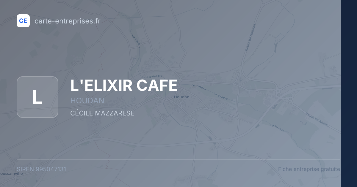 L'ELIXIR CAFE — 995047131 — fiche entreprise