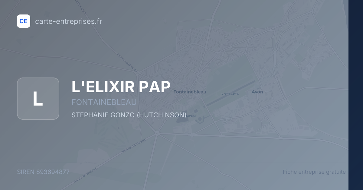 L'ELIXIR PAP — 893694877 — fiche entreprise