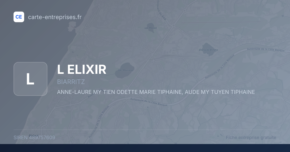 L ELIXIR — 489757609 — fiche entreprise