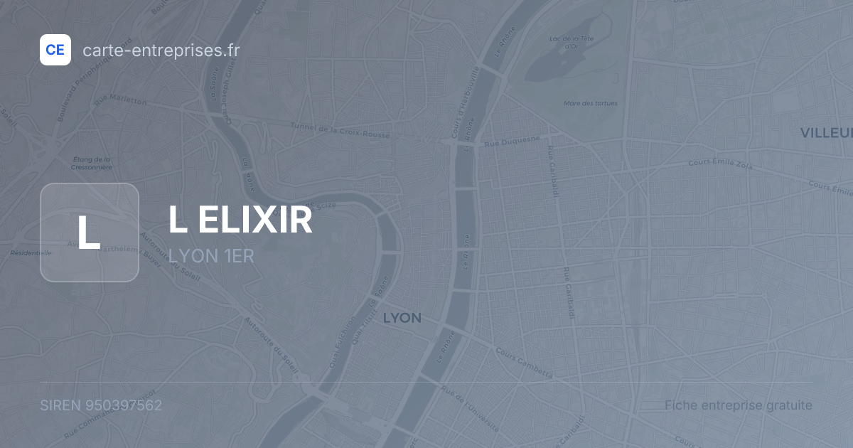 L ELIXIR — 950397562 — fiche entreprise