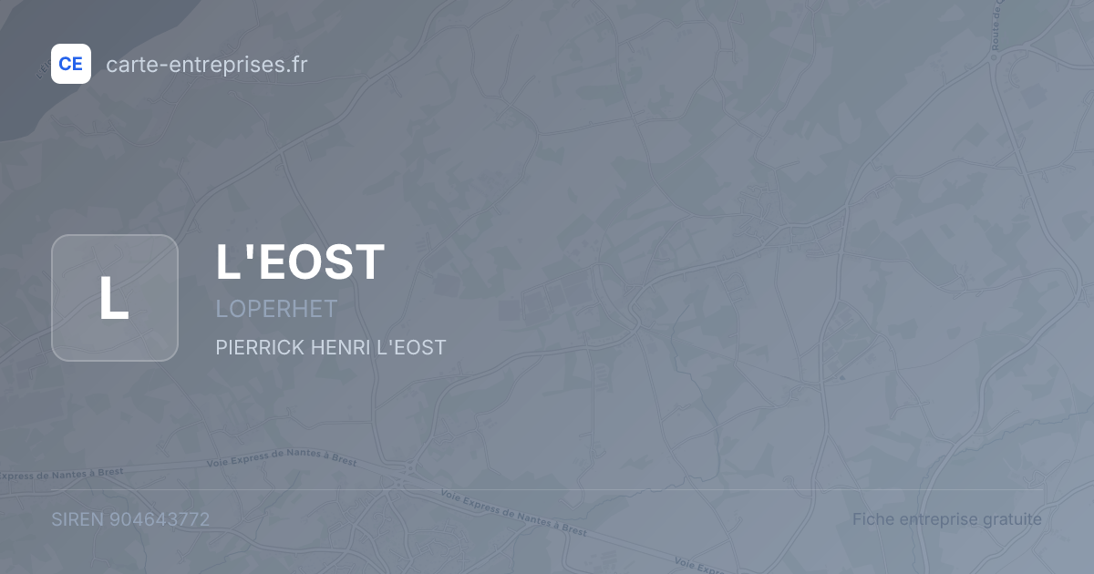 L'EOST — 904643772 — fiche entreprise