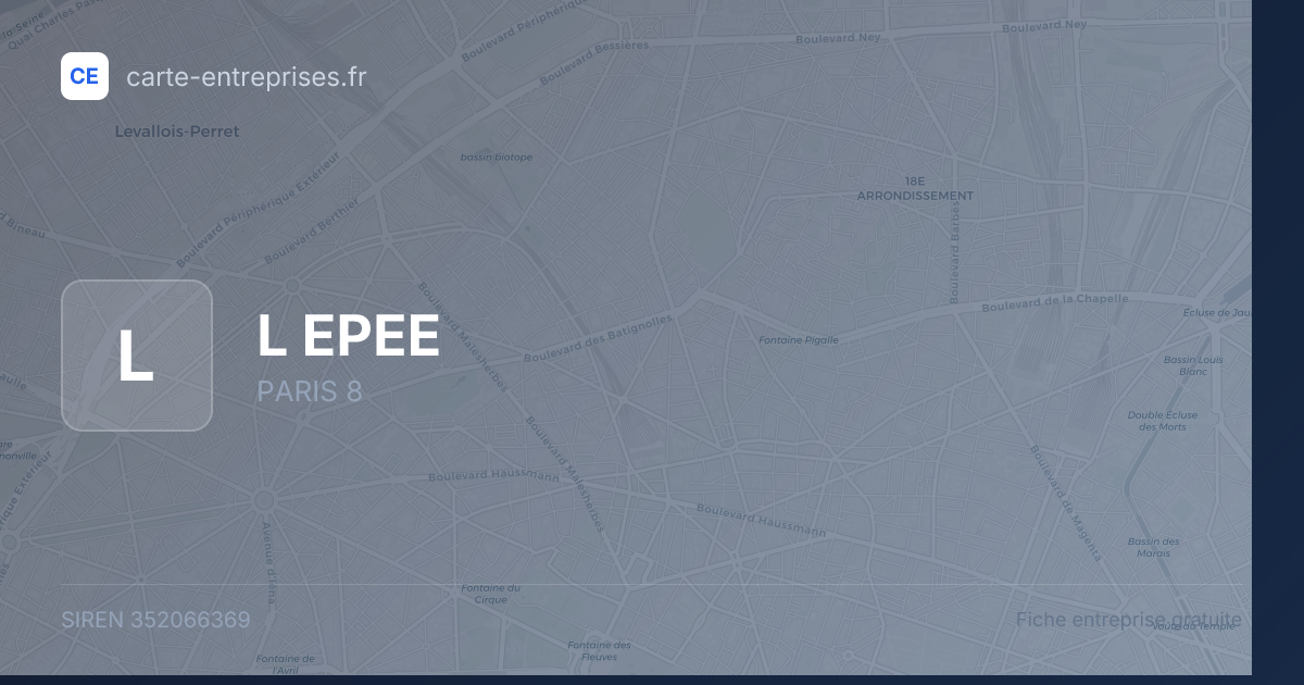 L EPEE — 352066369 — fiche entreprise