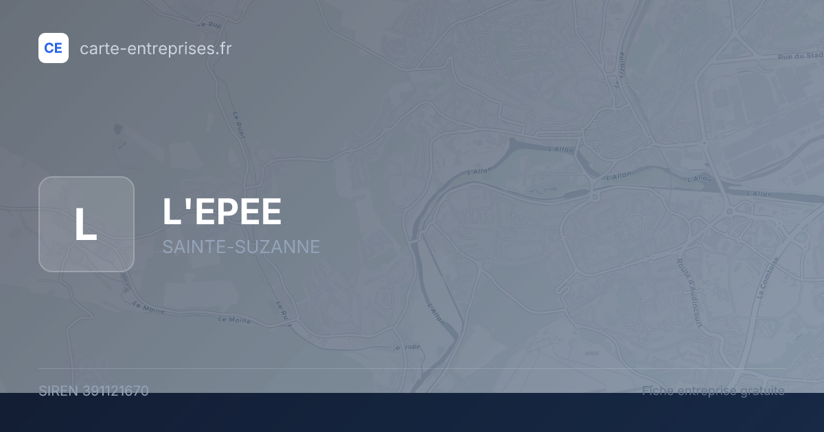 L'EPEE — 391121670 — fiche entreprise