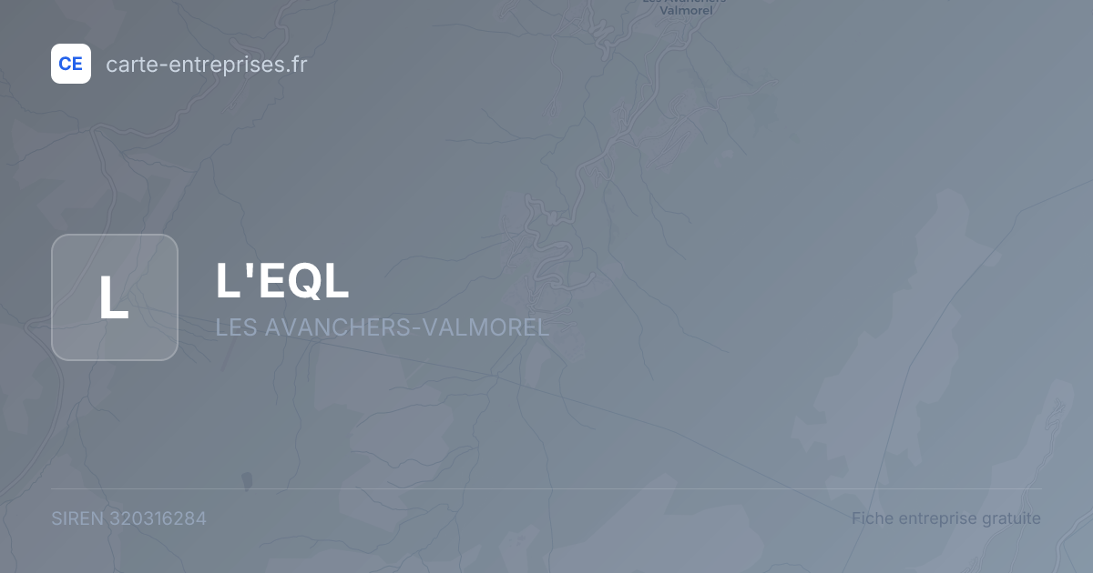 L'EQL — 320316284 — fiche entreprise