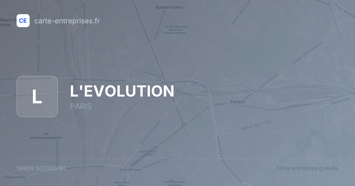 L'EVOLUTION — 500335161 — fiche entreprise