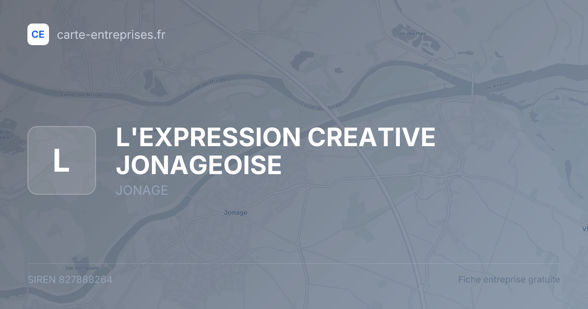 L'EXPRESSION CREATIVE JONAGEOISE — 827888264 — fiche entreprise