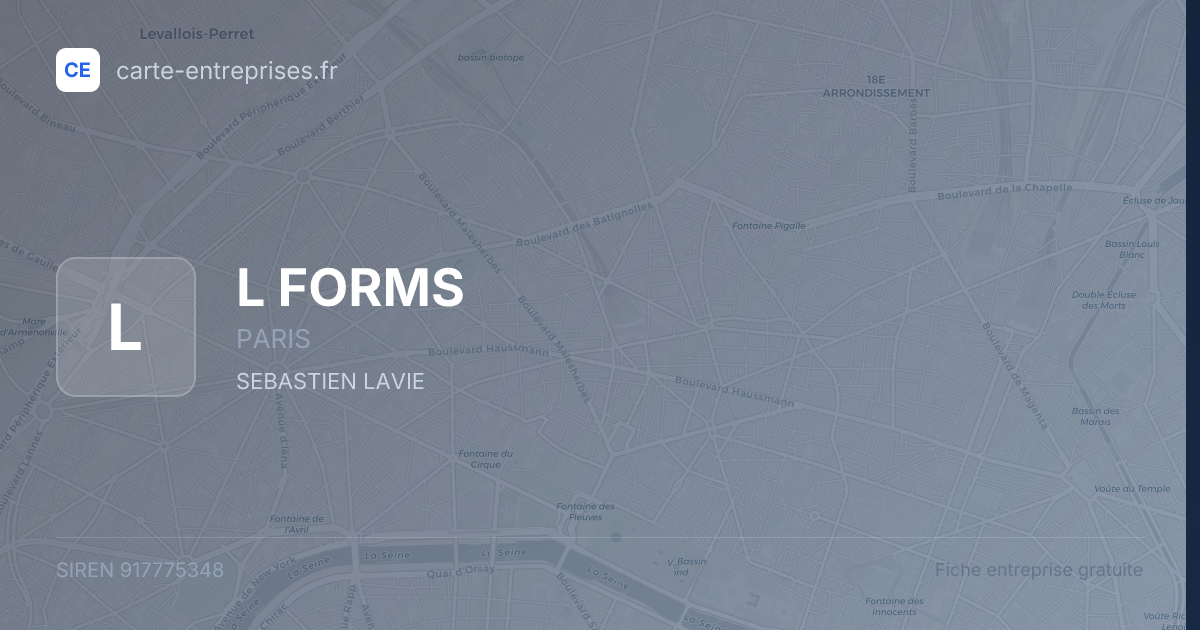 L FORMS — 917775348 — fiche entreprise