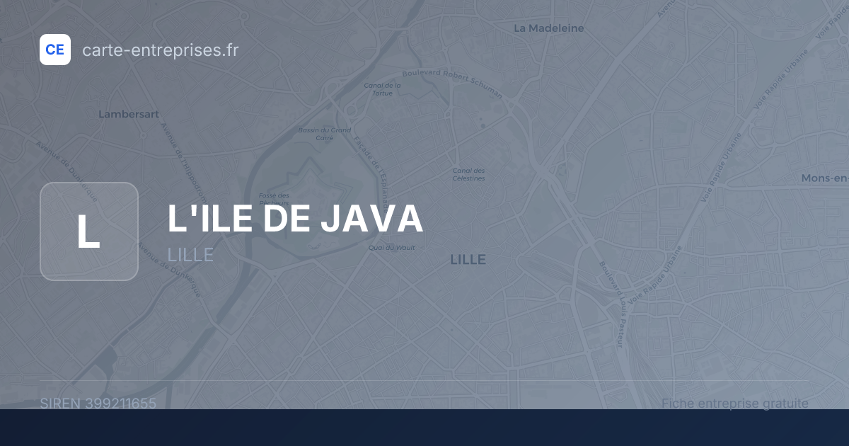 L'ILE DE JAVA — 399211655 — fiche entreprise