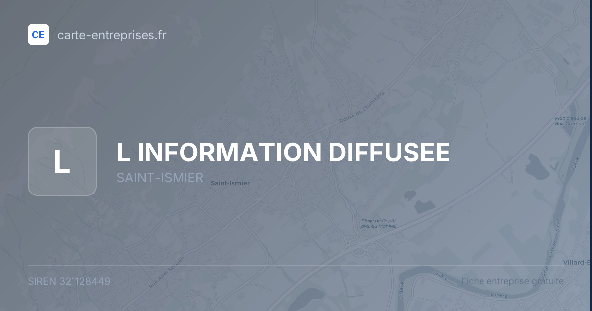 L INFORMATION DIFFUSEE — 321128449 — fiche entreprise