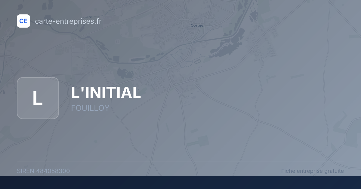 L'INITIAL — 484058300 — fiche entreprise