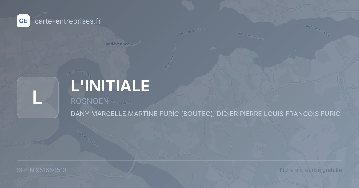 L'INITIALE — 951660513 — fiche entreprise