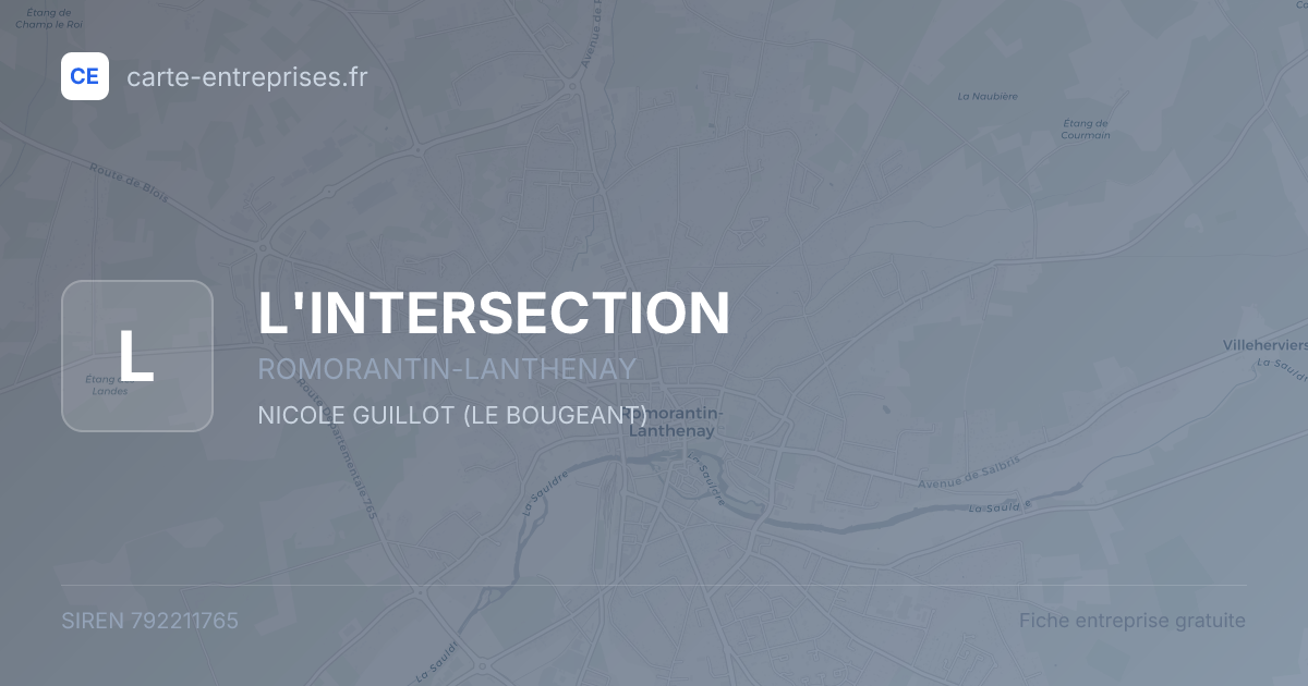 L'INTERSECTION — 792211765 — fiche entreprise