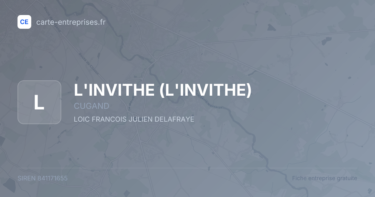 L'INVITHE — 841171655 — fiche entreprise