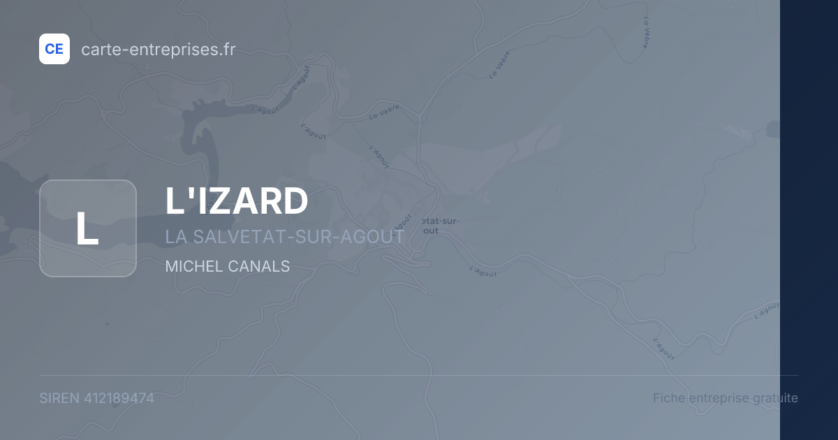 L'IZARD — 412189474 — fiche entreprise