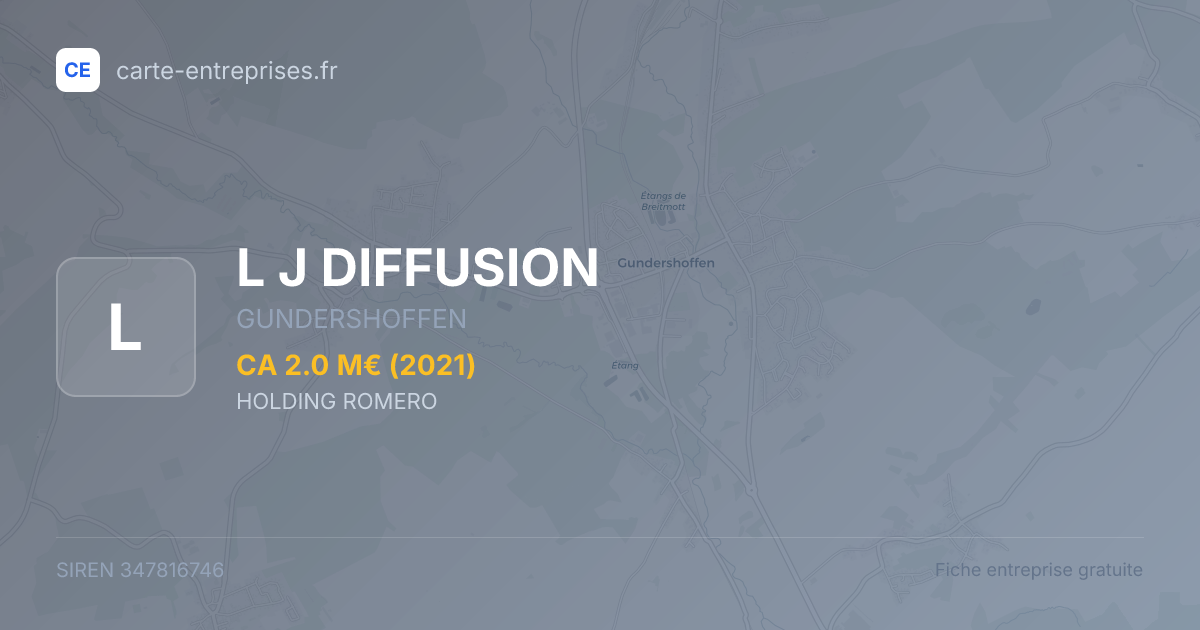 L J DIFFUSION — 347816746 — fiche entreprise