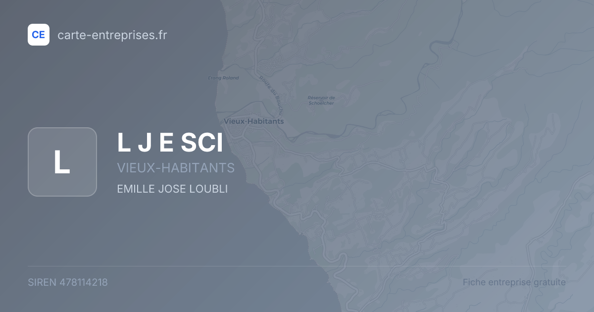 L J E SCI — 478114218 — fiche entreprise