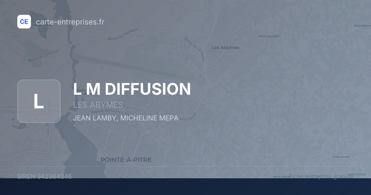 L M DIFFUSION — 342364346 — fiche entreprise