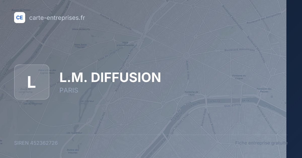 L.M. DIFFUSION — 452362726 — fiche entreprise