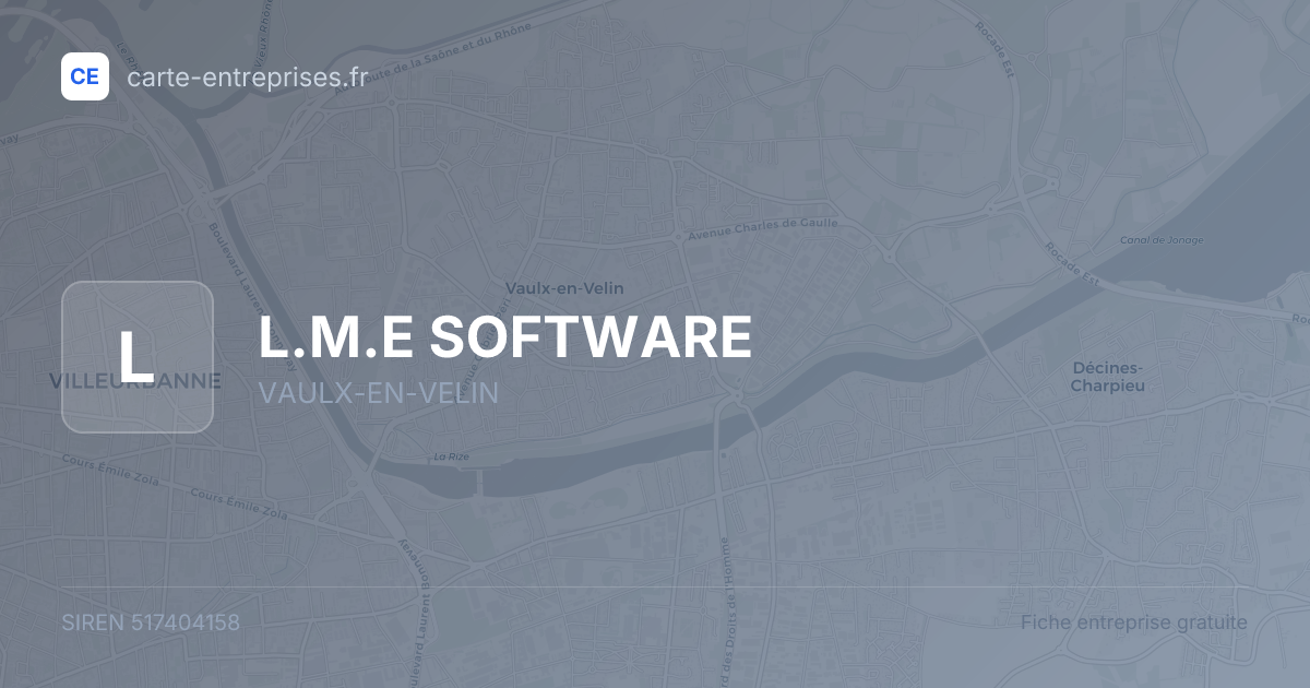 L.M.E SOFTWARE — 517404158 — fiche entreprise
