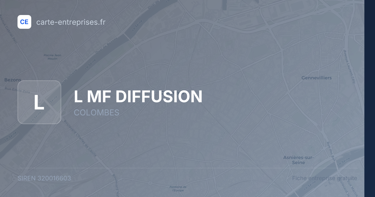 L MF DIFFUSION — 320016603 — fiche entreprise