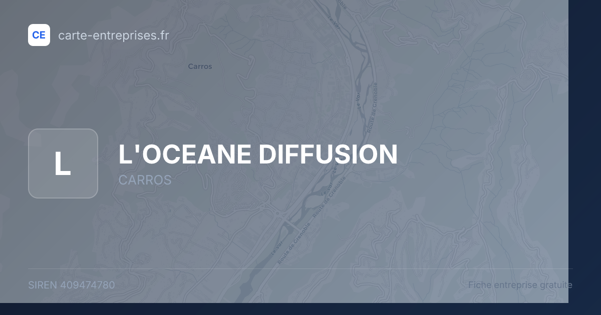 L'OCEANE DIFFUSION — 409474780 — fiche entreprise