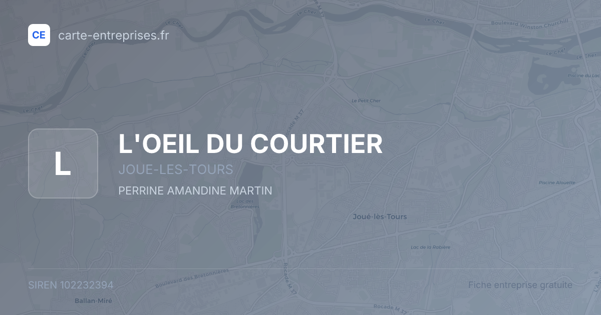 L'OEIL DU COURTIER — 102232394 — fiche entreprise