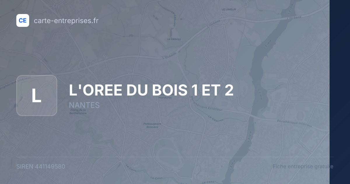 L'OREE DU BOIS 1 ET 2 — 441149580 — fiche entreprise