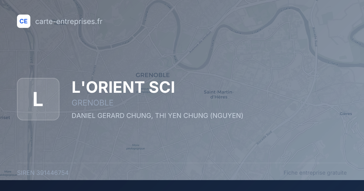 L'ORIENT SCI — 391446754 — fiche entreprise