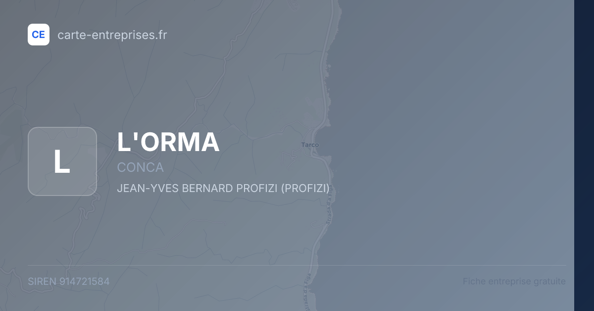 L'ORMA — 914721584 — fiche entreprise