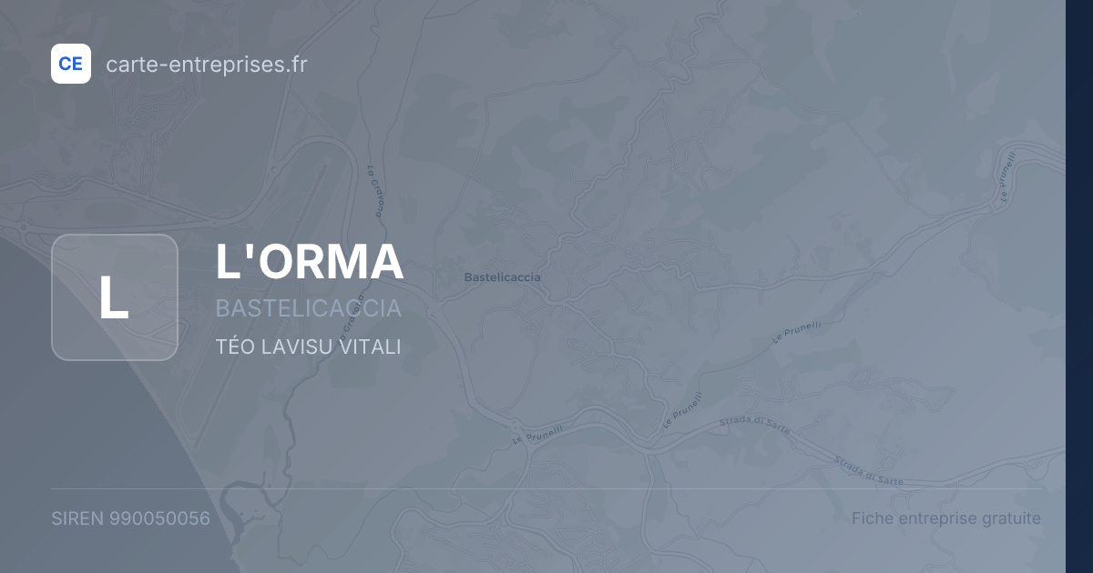 L'ORMA — 990050056 — fiche entreprise