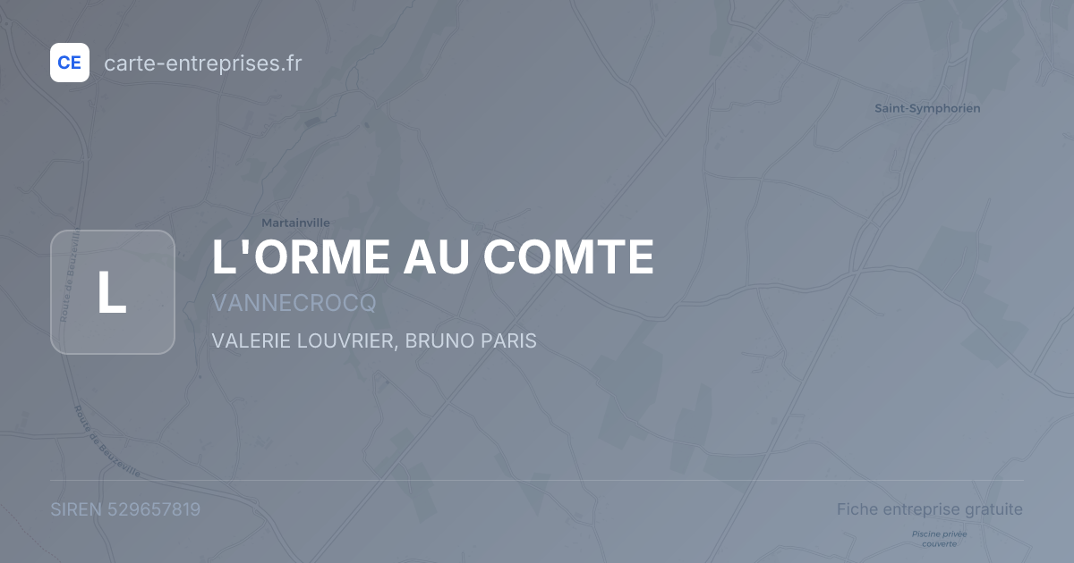 L'ORME AU COMTE — 529657819 — fiche entreprise