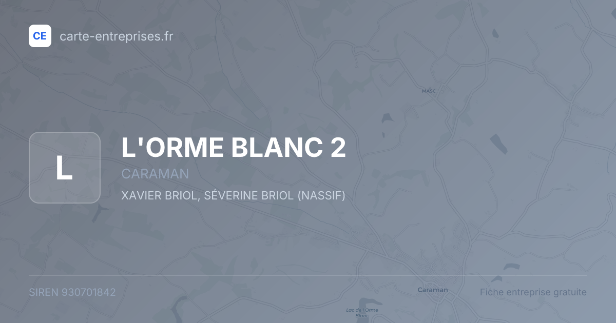 L'ORME BLANC 2 — 930701842 — fiche entreprise
