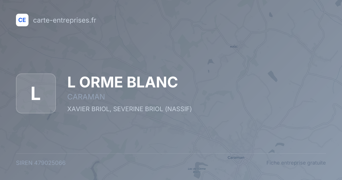 L ORME BLANC — 479025066 — fiche entreprise