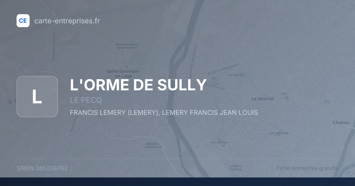 L'ORME DE SULLY — 385228762 — fiche entreprise