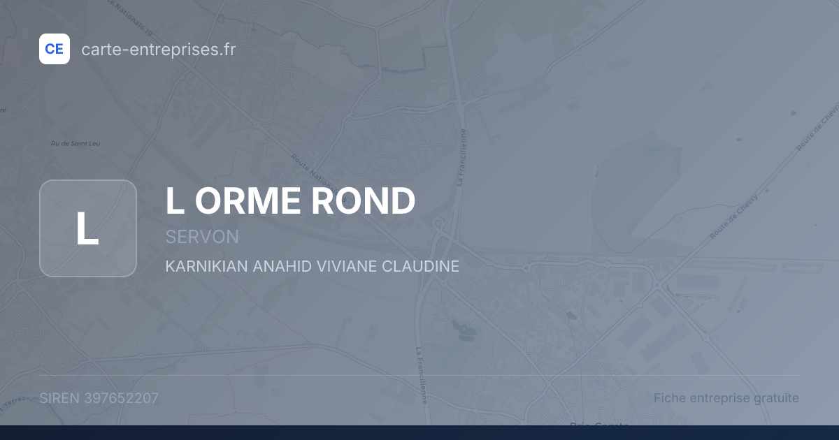 L ORME ROND — 397652207 — fiche entreprise