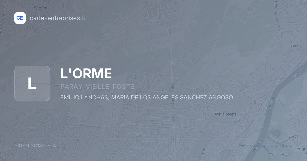 L'ORME — 381861814 — fiche entreprise