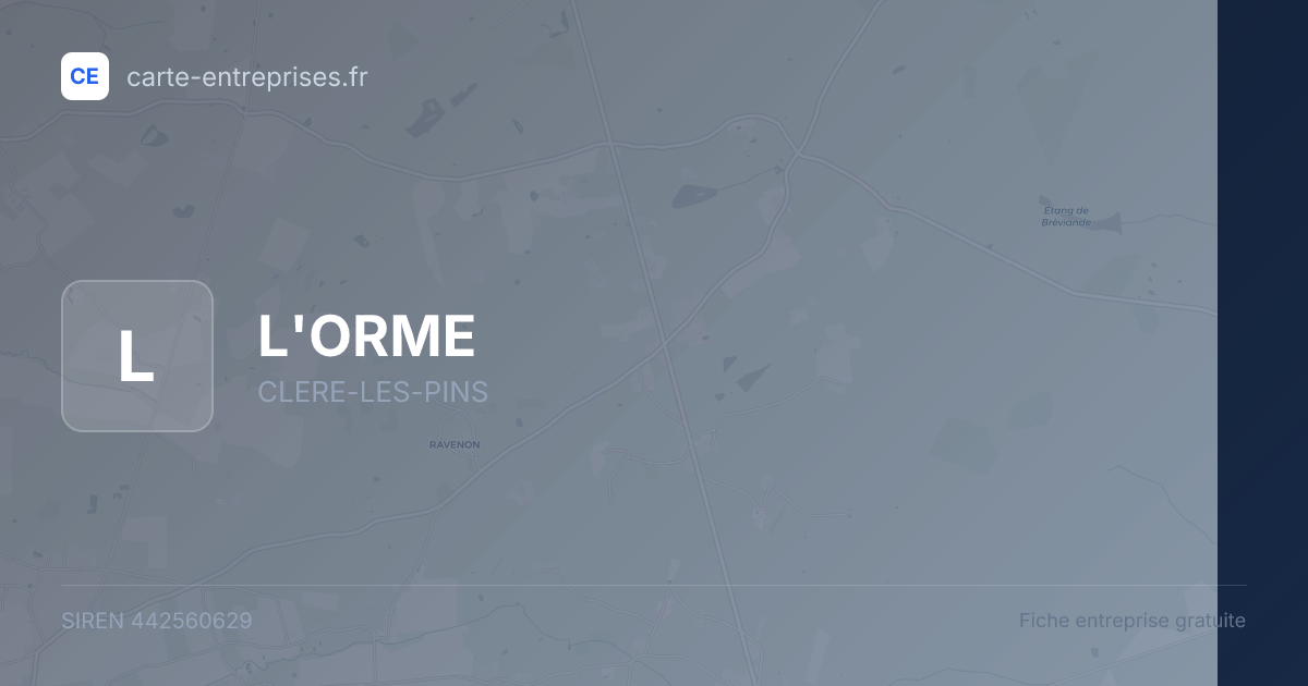 L'ORME — 442560629 — fiche entreprise