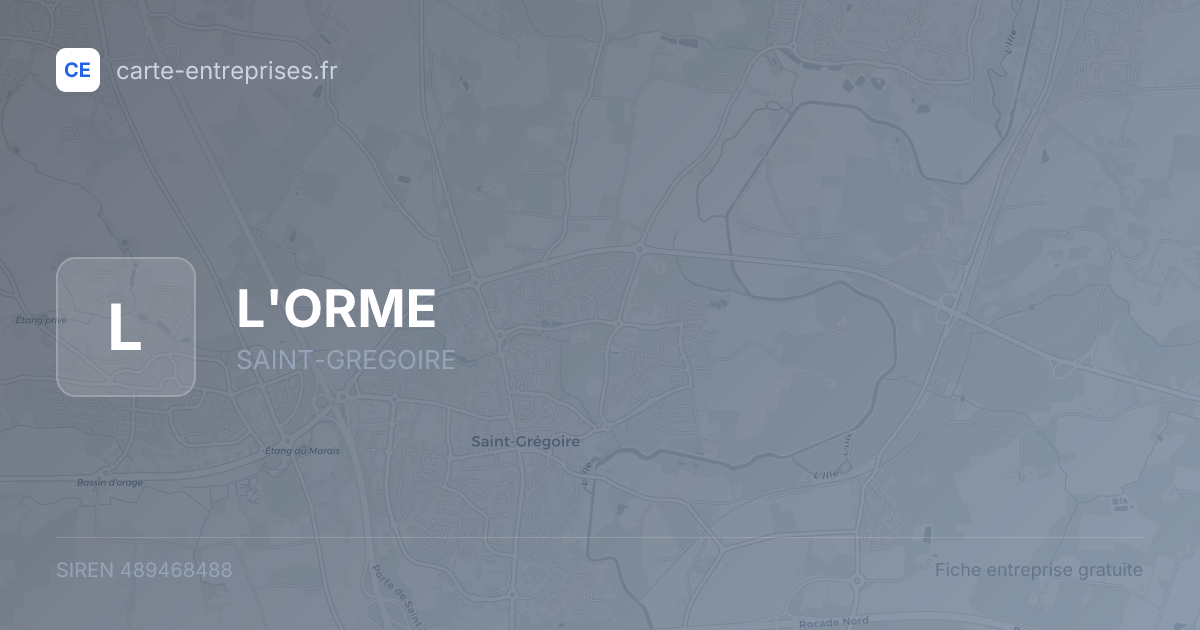 L'ORME — 489468488 — fiche entreprise