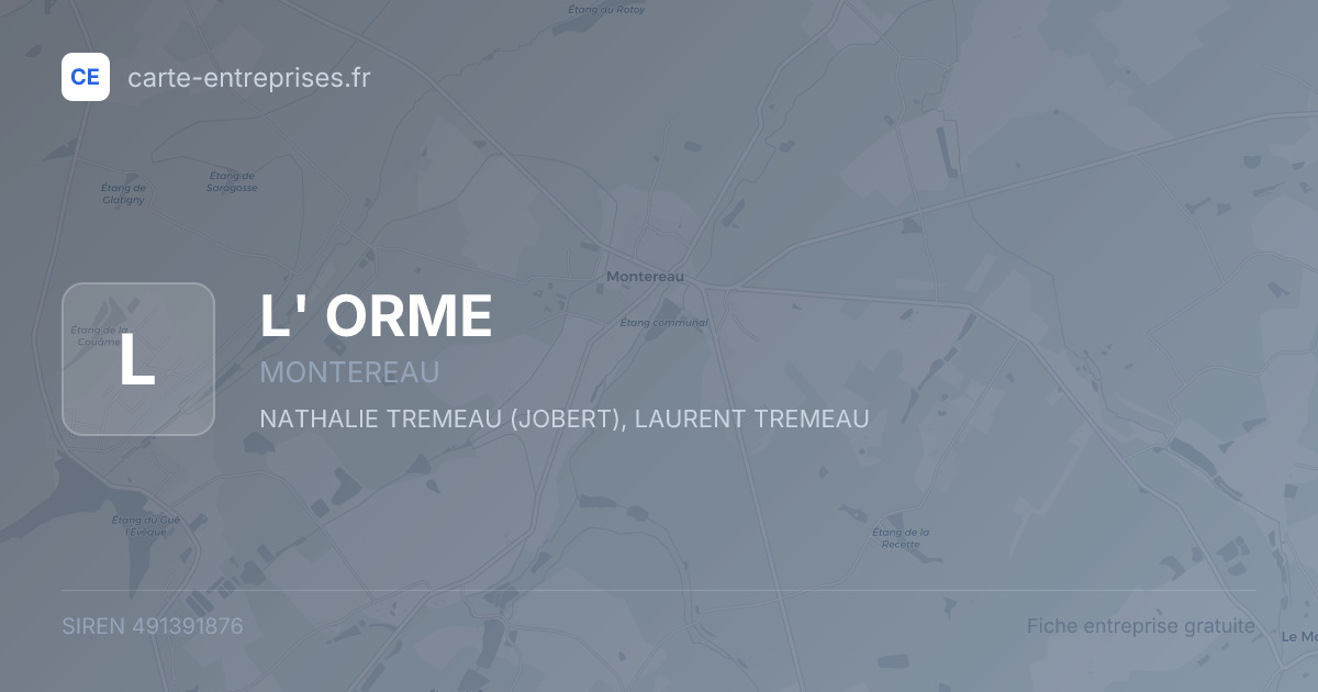 L' ORME — 491391876 — fiche entreprise
