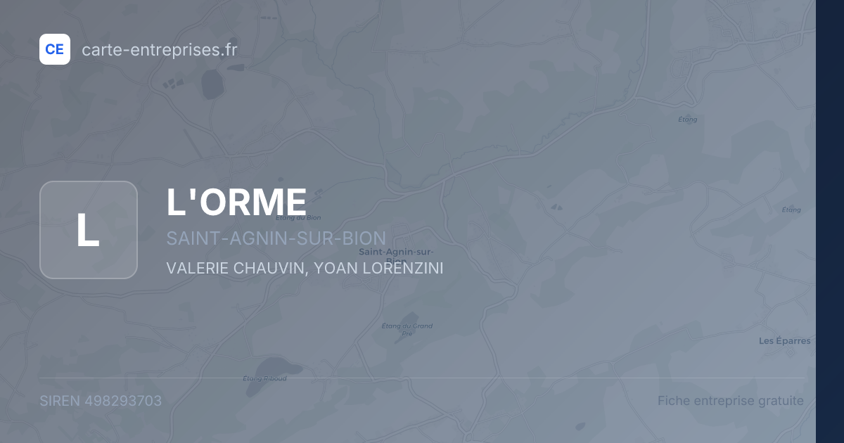 L'ORME — 498293703 — fiche entreprise