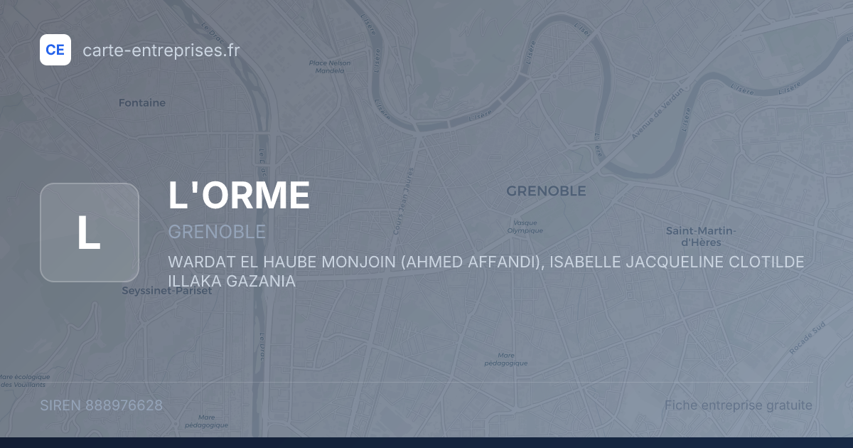 L'ORME — 888976628 — fiche entreprise