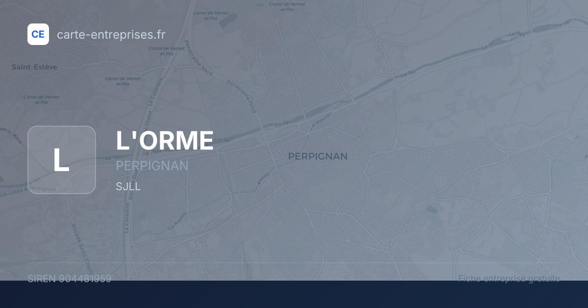 L'ORME — 904481959 — fiche entreprise
