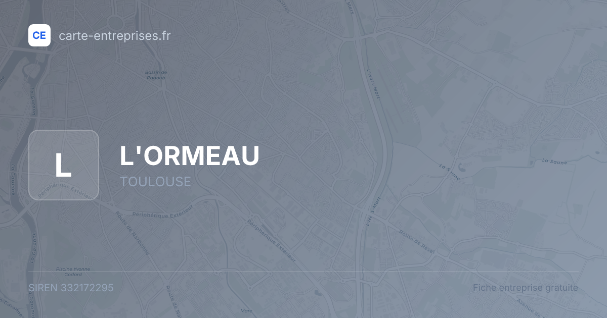 L'ORMEAU — 332172295 — fiche entreprise