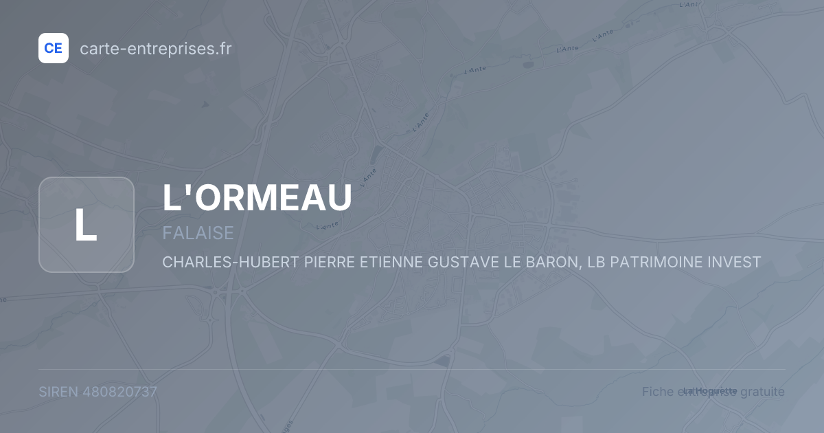 L'ORMEAU — 480820737 — fiche entreprise