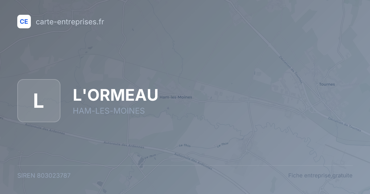 L'ORMEAU — 803023787 — fiche entreprise