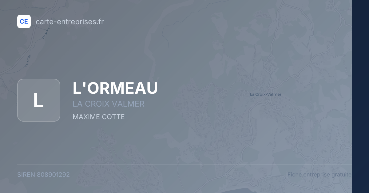 L'ORMEAU — 808901292 — fiche entreprise
