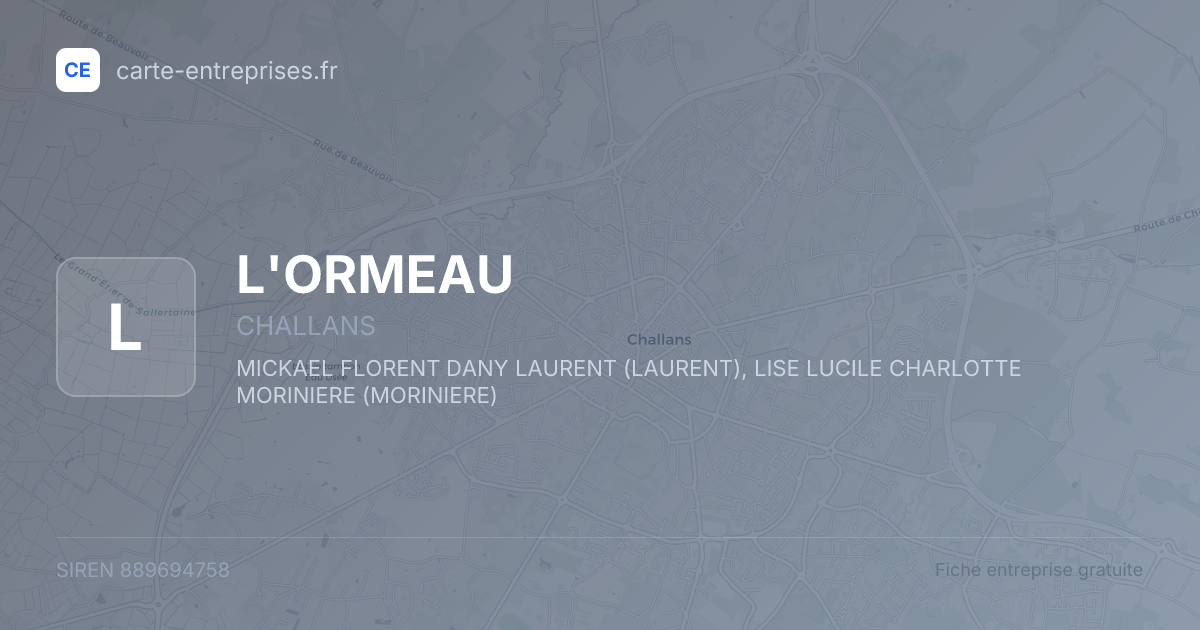 L'ORMEAU — 889694758 — fiche entreprise