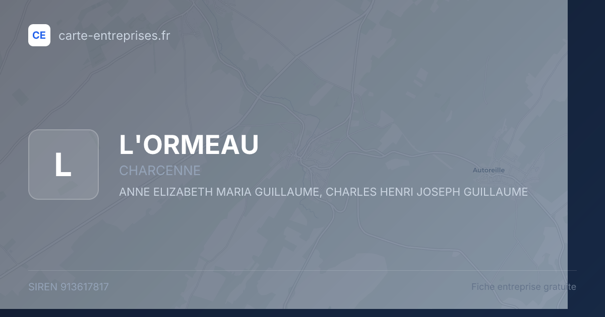 L'ORMEAU — 913617817 — fiche entreprise